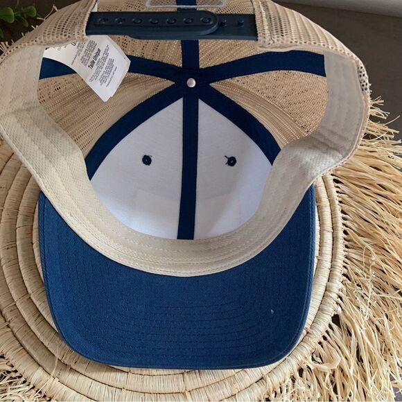 COLUMBIA Men’s PFG Mesh Snapback Fish Flag Hat Carbon/Ancient Fossil Blue Tan OS - Picture 9 of 16